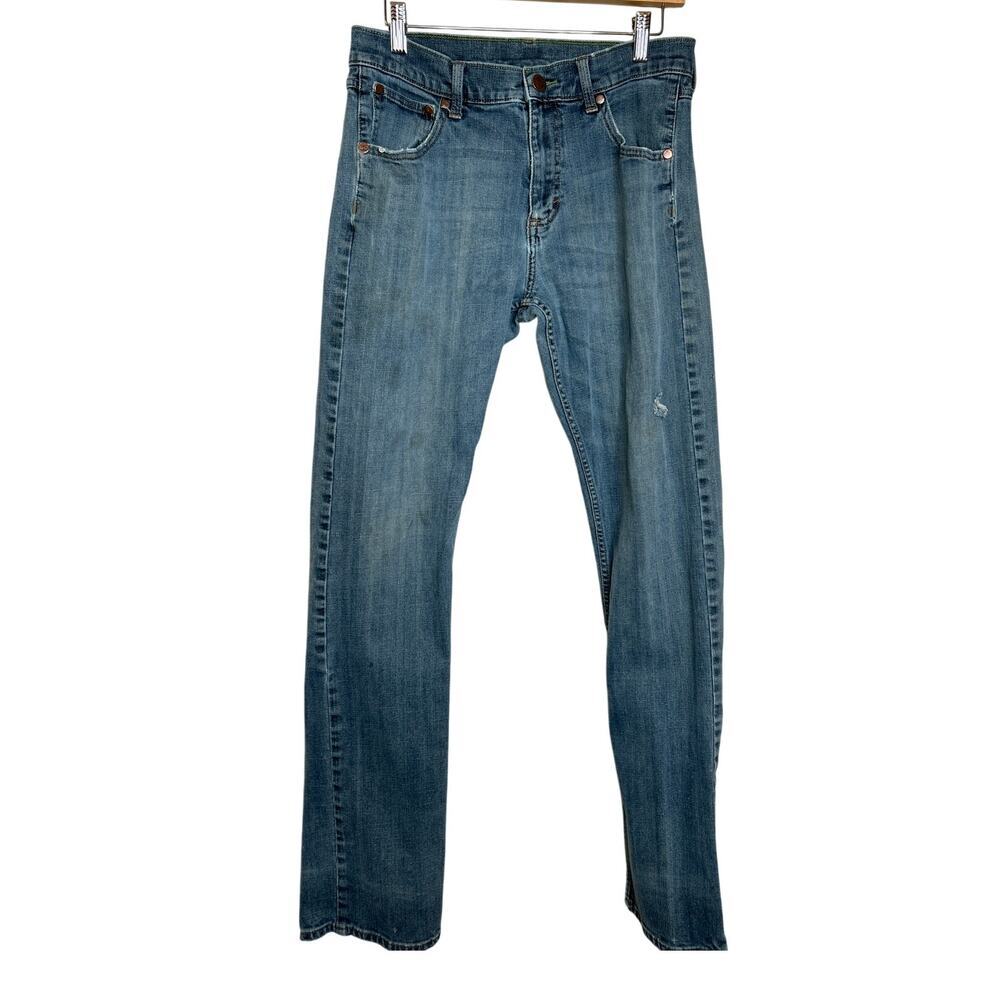 Vintage Wrangler Men's Straight Blue Faded Jeans‎ Size ~30x32